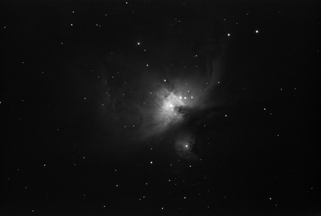 M42 Orion Nebula B&W le 24/01/2022
