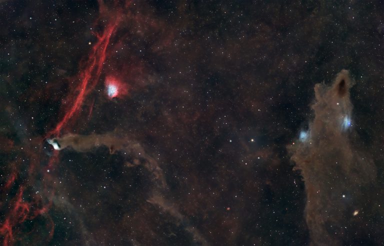 Nébuleuses sombres du Requin et de la Caverne du Loup